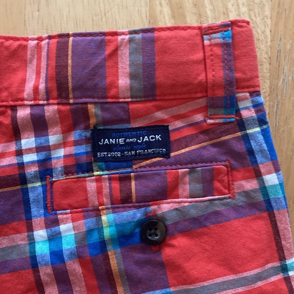 Janie and Jack poplin plaid toddler shorts - Picture 4 of 5